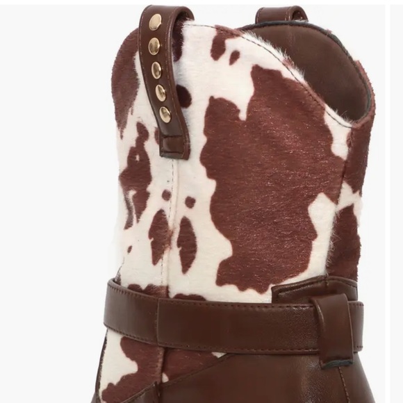 Seven7 Brown and Cream Ankle Booties Brand New In Box Size 8 - Picture 3 of 8